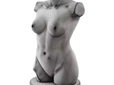 Decorative sculpture v2 - Female Torso 3D model