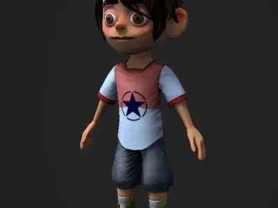 Boy cartoon 3D model