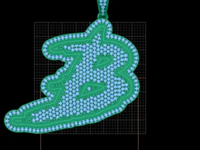 HIP HOP STYLISH ALPHABET B PENDANT 3D PRINTABLE MODEL 3D print model
