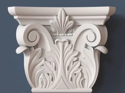 Pilaster Capital 3D model get