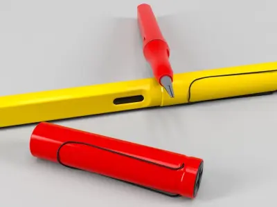 Modern plastic fountain pen 3D model
