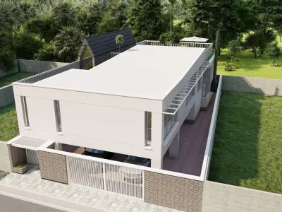 minimalist villa design  3D model