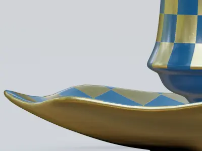 Checkered Turkish cup 3D model