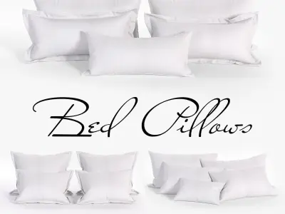 50 Decorative pillows sets  Low-poly 3D model