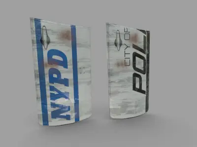 Improvised Shield Free low-poly 3D model