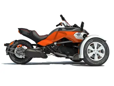Orange Chopper Can-Am Spyder 3D model