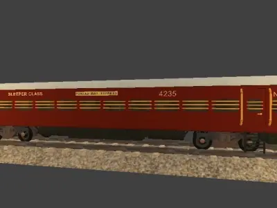 Indian Train Coach  3D model