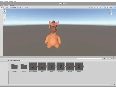 Little animal baby - Horse cute - Animated Low-poly 3D model