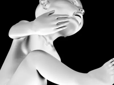 PRINT READY BABY SEATED 3 3D print model