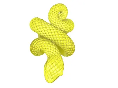 Luxury Coiled Snake Ring 3D Model for Jewelry 4347 3D print model