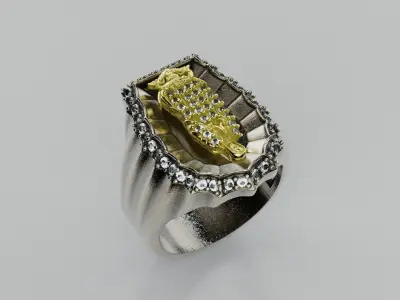 Ring Virgin Guadalupe Diamonds - Anillo Virgen De Guadalupe 3D print model