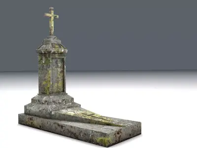 Cemetery 3d model Low-poly 3D model