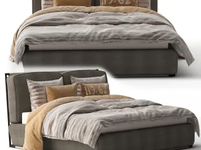 Comfortable and sport bed set27 3D model