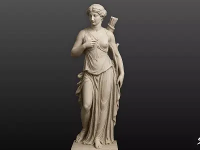 Artemis Statue Low-poly 3D model