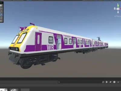 New Mumbai Local Train Low-poly 3D model