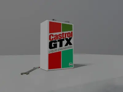 Castrol GTX Engine OIl Tin 5Ltr 3D model