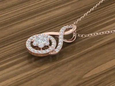 Jewelry Diamond Pendant 3D print model