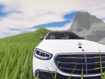 Mercedes Benz S500 High Quality car  Low-poly 3D model