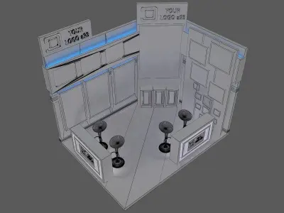  Booth Exhibition Stand a23 3D model