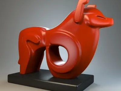 Dog Sculpture P 3D print model