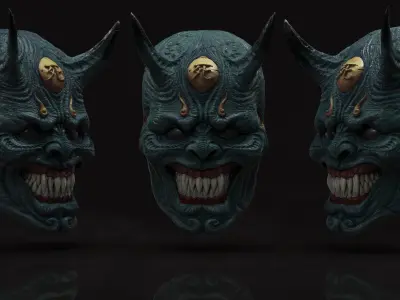 HANYA MASK 3D print model