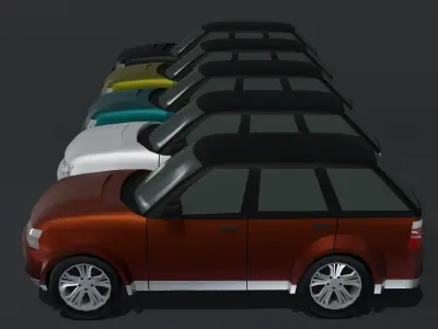 SUV Car Generic Low-poly 3D model