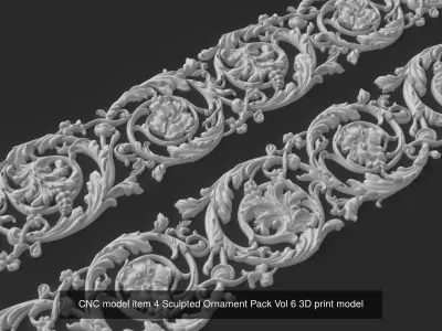 CNC Sculpted Ornament Pack VOL 6 3D Model Collection