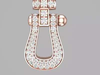 Force Large Diamond Necklace 3D print model