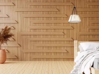Wall wood V02 for your interior wall wood 3D model