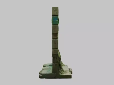 Ancient Military Gate Low-poly 3D model