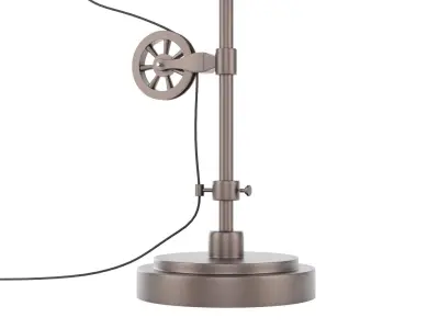 Industrial Pulley Table Lamp 3D Model 3D model