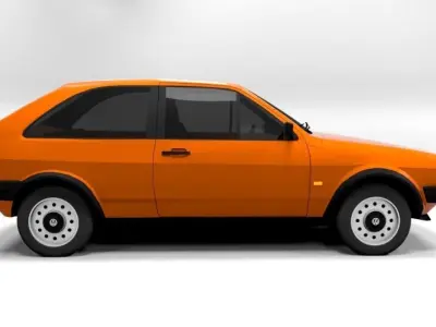VW POLO COUPE 1980 Low-poly 3D model
