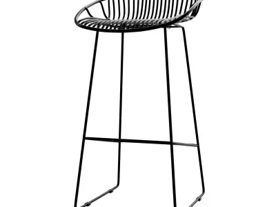 Metal Wire Counter Stool 3D model