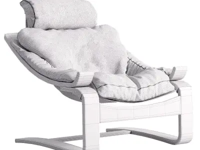 Kroken Loung Armchairs by Ake Fribyter for Nelo Mobel 3D model