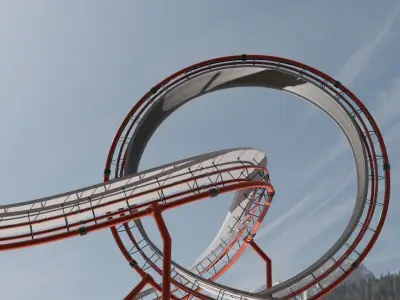 stunt track Low-poly 3D model