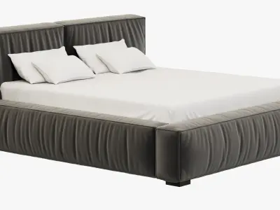 RH Teen Sona Upholstered Platform Bed 3D model