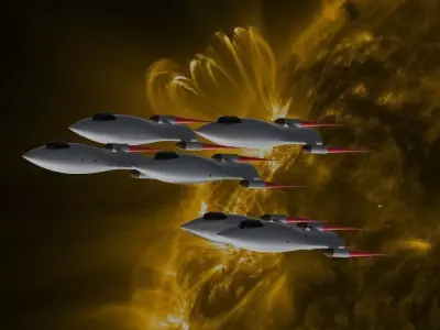 futureistic spaceship Free 3D model