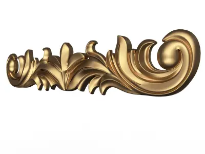 Carved Plaster Molding Decoration 032 Low-poly 3D model