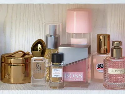 Shelf with cosmetics in a beauty salon 12 3D model