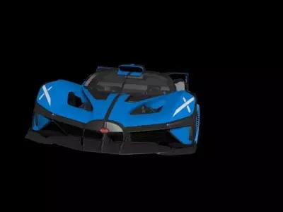 bugatti bolide Low-poly 3D model
