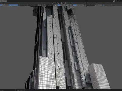 Futuristic Pillars 3D model