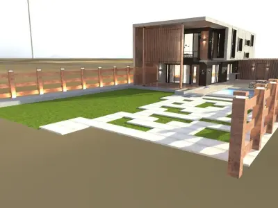 Villa 3d Outdoor Model 3D model