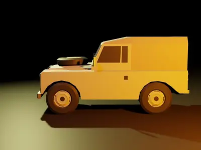 Low-Poly Land Rover Defender 1954 Low-poly 3D model