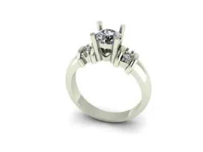 solitair ring  3D print model