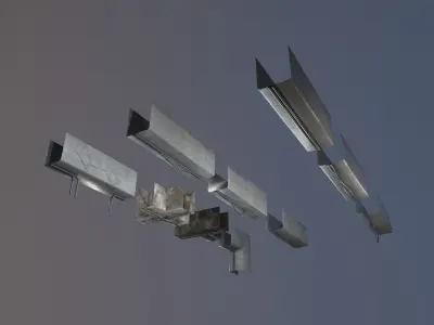 Ceiling Deco Pack Low-poly 3D model
