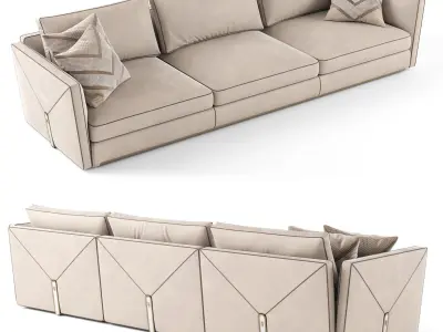 Visionnaire Bastian 3 seater sofa 02 3D model