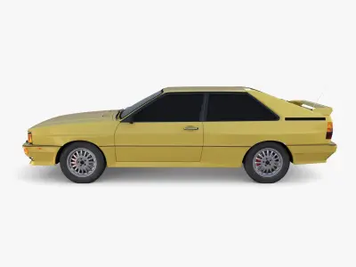 Generic 80s Coupe with interior 3D model
