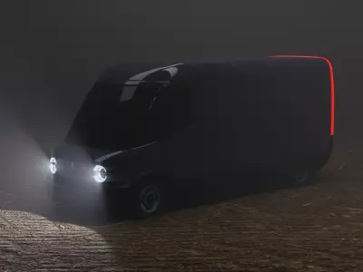 Amazon electric delivery van concept by RIVIAN 3D model