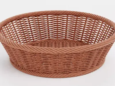 -Wicker Basket- 3D model