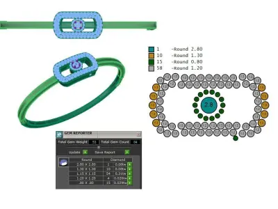 Messika So Move PavE Bangle 3D print model